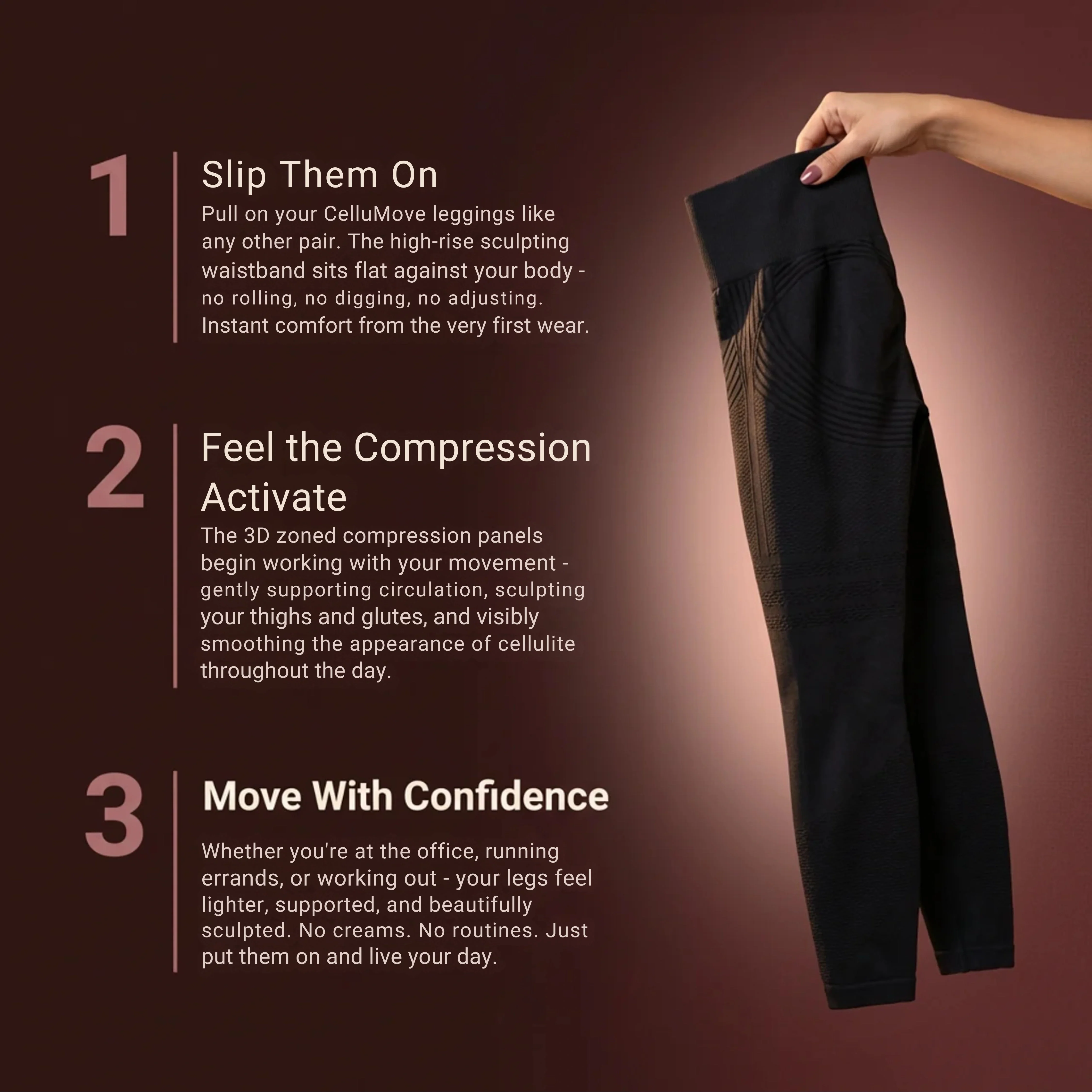 Cellumove 3D Compression Leggings That Sculpt, Smooth, and Support All Day - Image 3